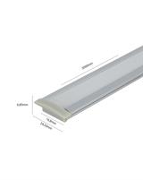 IPERLUX LED PROFILO ALLUM. INCASSO SILVER COVER OPALE