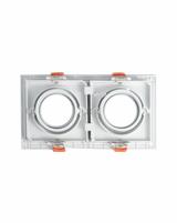 IPERLUX LED PORTA FARETTO DOPPIO ORIENT. QUADRATO A INCASSO