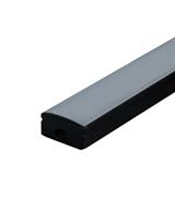 IPERLUX LED PROFILO ALLUMINIO NERO COVER OPALE