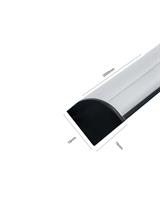 IPERLUX LED PROFILO ANGOLARE ALL. NERO 2MT COVER OPALE