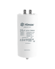 HIMAX CONDENSATORE CBB60 25µF 2+2 pin vite con dado e rond.