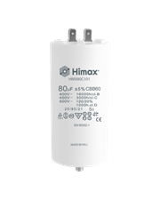 HIMAX CONDENSATORE CBB60 80µF 2+2 pin vite con dado e rond.