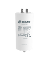 HIMAX CONDENSATORE CBB60 80µF 2+2 pin vite con dado e rond.